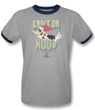 Woody Woodpecker Ringer Shirt Knock On Wood Adult Heather Navy T-Shirt