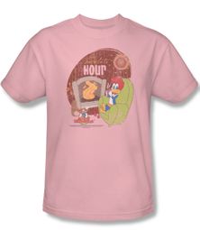 Woody Woodpecker Shirt Chocolate Hour Adult Pink Tee T-Shirt