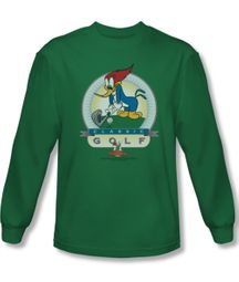 Woody Woodpecker Shirt Classic Golf Kelly Green Long Sleeve T-Shirt