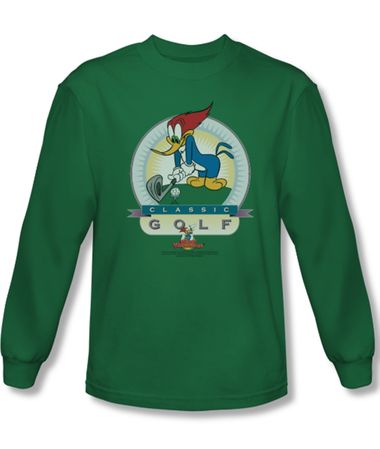 Woody Woodpecker Shirt Classic Golf Kelly Green Long Sleeve T-Shirt