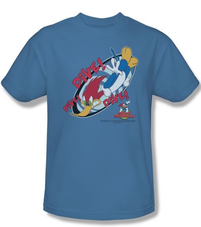 Woody Woodpecker Shirt Dive Adult Carolina Blue Tee T-Shirt