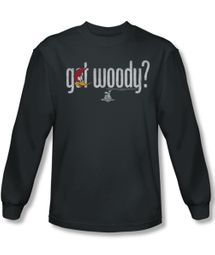 Woody Woodpecker Shirt Got Woody Charcoal Long Sleeve Tee T-Shirt