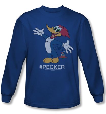 Woody Woodpecker Shirt Hashing Woody Royal Long Sleeve Tee T-Shirt