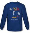 Woody Woodpecker Shirt Hashing Woody Royal Long Sleeve Tee T-Shirt