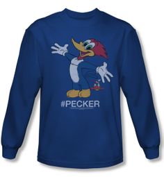 Woody Woodpecker Shirt Hashing Woody Royal Long Sleeve Tee T-Shirt