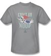 Woody Woodpecker Shirt Knock On Wood Adult Silver Tee T-Shirt