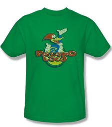 Woody Woodpecker Shirt Pajaro Loco Adult Kelly Green Tee T-Shirt