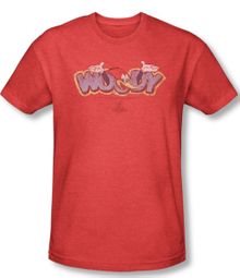 Woody Woodpecker Shirt Sketchy Bird Adult Heather Red Tee T-Shirt