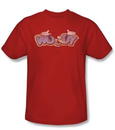 Woody Woodpecker Shirt Sketchy Bird Adult Red Tee T-Shirt