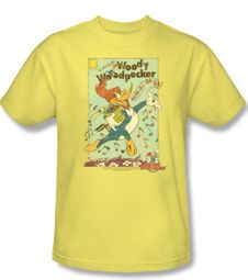 Woody Woodpecker Shirt Vintage Woody Adult Yellow Tee T-Shirt