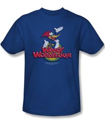 Woody Woodpecker Shirt Woody T Adult Royal Blue Tee T-Shirt
