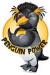 Workout Clothing - Penguin Power Ladies Juniors Size T-shirt