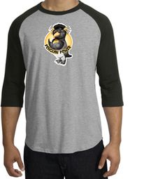 Workout Clothing - Penguin Power Raglan T-shirts