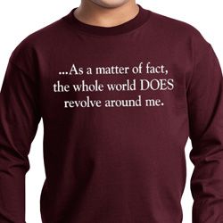 World Revolves Around Me Kids Long Sleeve Shirt