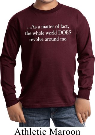 World Revolves Around Me Kids Long Sleeve Shirt