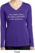 World Revolves Around Me Ladies Dry Wicking Long Sleeve Shirt