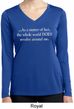 World Revolves Around Me Ladies Dry Wicking Long Sleeve Shirt