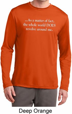 World Revolves Around Me Mens Dry Wicking Long Sleeve Shirt