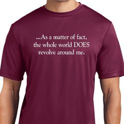 World Revolves Around Me Mens Moisture Wicking Shirt