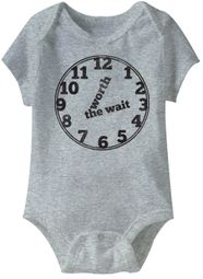 Worth The Wait Funny Baby Romper Grey Infant Babies Creeper Worth The Wait Funny Baby Romper Grey Infant Babies Creeper