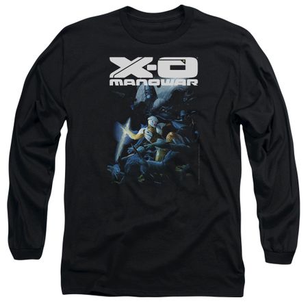X-O Manowar Long Sleeve Shirt By The Sword Black Tee T-Shirt
