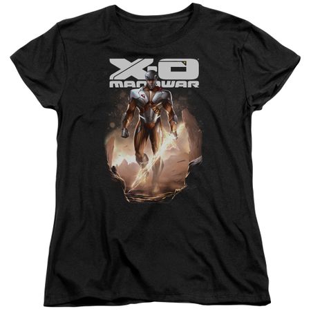 X-O Manowar Womens Shirt Lightning Sword Black T-Shirt