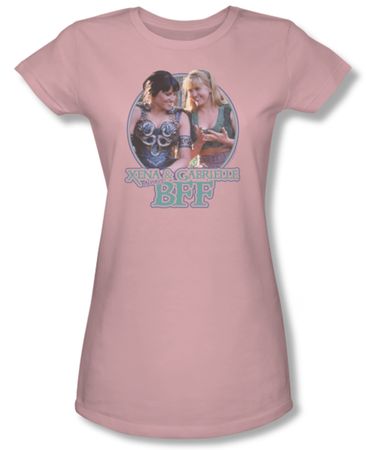 Xena: Warrior Princess Junior Shirt BFF Light Pink Tee T-Shirt