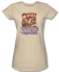 Xena: Warrior Princess Junior Shirt Collage Cream Tee T-Shirt