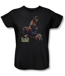 Xena: Warrior Princess Ladies Shirt In Control Black Tee T-Shirt