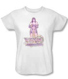 Xena: Warrior Princess Ladies Shirt Stand White Tee T-Shirt