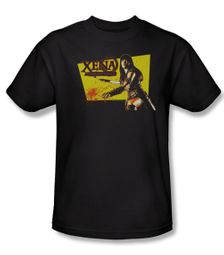 Xena: Warrior Princess Shirt Cut Up Adult Black Tee T-Shirt