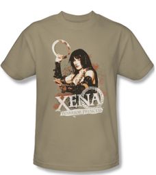 Xena: Warrior Princess Shirt Princess Posing Adult Sand Tee T-Shirt