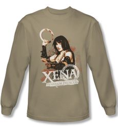 Xena: Warrior Princess Shirt Princess Posing Sand Long Sleeve Tee T-Shirt