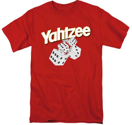 Yahtzee Tumbling Dice Board Game Adult Tshirt - Red