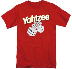 Yahtzee Tumbling Dice Board Game Adult Tshirt - Red