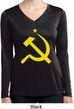 Yellow Hammer and Sickle Ladies Dry Wicking Long Sleeve Shirt