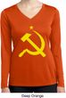 Yellow Hammer and Sickle Ladies Dry Wicking Long Sleeve Shirt