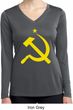 Yellow Hammer and Sickle Ladies Dry Wicking Long Sleeve Shirt