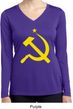 Yellow Hammer and Sickle Ladies Dry Wicking Long Sleeve Shirt