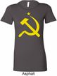 Yellow Hammer and Sickle Ladies Longer Length Shirt