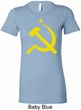 Yellow Hammer and Sickle Ladies Longer Length Shirt