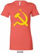 Yellow Hammer and Sickle Ladies Longer Length Shirt
