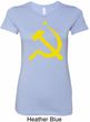 Yellow Hammer and Sickle Ladies Longer Length Shirt