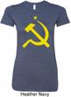 Yellow Hammer and Sickle Ladies Longer Length Shirt