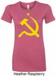 Yellow Hammer and Sickle Ladies Longer Length Shirt