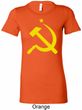 Yellow Hammer and Sickle Ladies Longer Length Shirt