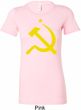 Yellow Hammer and Sickle Ladies Longer Length Shirt