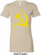 Yellow Hammer and Sickle Ladies Longer Length Shirt