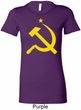 Yellow Hammer and Sickle Ladies Longer Length Shirt