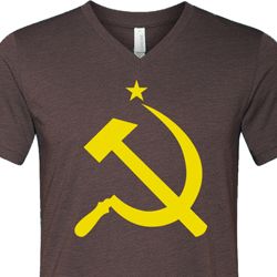 Yellow Hammer And Sickle Mens Shirts